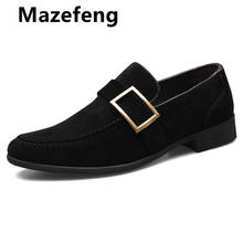 Mazefeng mocassins masculinos de camurça de vaca, sapatos baixos de couro de vaca, estilo casual de alta qualidade, mocassim para dirigir, novo 2021 2024 - compre barato