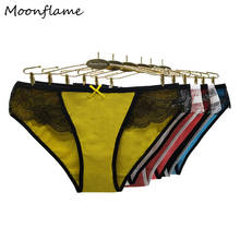 Moonflame 89417 Underpants 5 pcs/lots Lace Ladies Sexy Panty M-XL Low-Rise Underwear Female Cotton Briefs Women Panties 2024 - buy cheap
