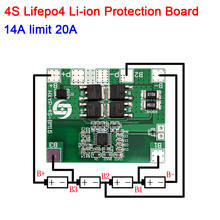 4S 12.8V 14.4V 16.8V Lifepo4 Li-ion Lipo Lithium Battery Protection Board 12V 18650 BMS 14A limit 20A 4 Cell PackS 3.2V 3.7V 2024 - buy cheap