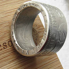 Anillo de plata 90% hecha a mano en tamaños 8-16, accesorio para monedas de 5 marcas, 1913 "de águila" 2024 - compra barato