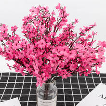 Cherry Blossoms Artificial Flower Baby 's Breath Gypsophila Bouquet Fake Flower DIY Wedding Decoration Faux Flower Branch Silk 2024 - buy cheap