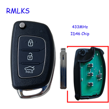 3/4 Buttons Remote Car Flip Folding Key Fob 433Mhz ID46 Chip For Hyundai Mistra Santa Fe Sonata IX35 IX45 Accent I40 2024 - buy cheap