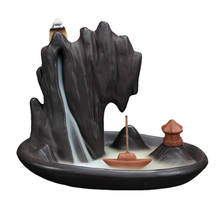 Chinese Landscape Mountains Waterfall Incense Burner Stick Backflow Incense Holder Aromatherapy Censer New Year Gifts 2024 - buy cheap