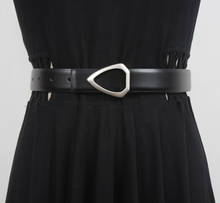 Women's runway fashion genuine leather Cummerbunds female Dress coat Corsets Waistband Belts decoration narrow belt R3520 2024 - buy cheap