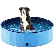 Складной бассейн для собак, летняя ванна для домашних животных, портативный плавательный бассейн для дома, ванна для купания, Складная Ванна для собак, кошек, детей 2024 - купить недорого