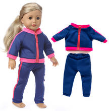 Ropa de muñeca Reborn de 17 pulgadas, abrigo de 18 pulgadas, ropa de muñeca para niña, pantalones, conjunto informal 2024 - compra barato