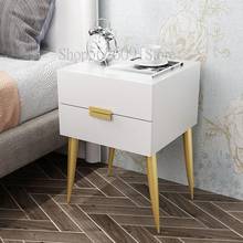 Nordic bedroom bedside table simple solid wood storage cabinet economy simple dormitory bed side cabinet side cabinet 2024 - buy cheap