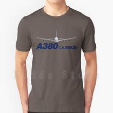 Airbus A380 T Shirt Print For Men Cotton New Cool Tee Airbus A380 Airbuslove Airbusfan A380Love A380Fan Aviation Civil Airplane 2024 - buy cheap