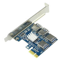 Pci-e para pci-e adaptador 1 turn 4 pci-express slot 1x a 16x usb 3.0 cartão de riser especial pcie conversor para 2024 - compre barato