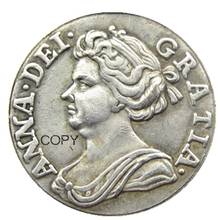 1707 6 pence shilling-anne moeda de prata britânica banhado a prata cópia moeda 2024 - compre barato