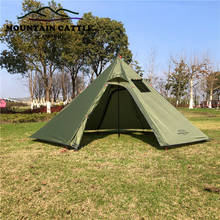 Походная палатка с большой пирамидой для походов 3-4 человек, походная палатка с отверстием для труб, тенты для защиты от солнца, туристическая палатка 2024 - купить недорого