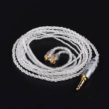 3.5mm To MMCX Pin Headphone Cable Single Crystal Copper Silver Platin DIY Earphone Upgrade Wire For Shure SE215 SE535 SE846 Hifi 2024 - buy cheap