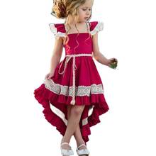 2019 Brand New Toddler Infant Kids Baby Girl  Princess Dress Bow Ruffled Backless Sundress Cute Children Summer Dress 1-5Y 2024 - buy cheap