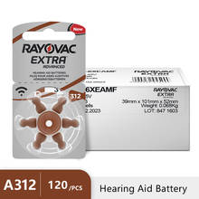 Rayovac extra 120 peças de pilhas auditivas, a312 312a za312 312 pr41 para aparelho auditivo 2024 - compre barato
