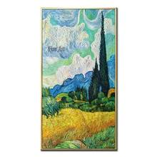 Handmade Van Gogh's Landscape Oil Painting Reproduction 100% Hand Painted Abstract Farm Scenery Painting Picture Canvas Wall Art 2024 - buy cheap