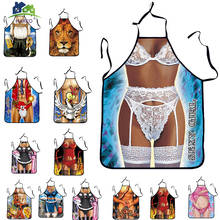 Kitchen Sexy ApronTablier Digital Printed Bibs Woman Funny Pinafore Cooking Baking Party Cleaning Cute Aprons For Women Avental 2024 - buy cheap