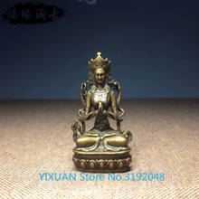 Solid brass hand mini guanyin decoration antique play pure copper crafts collection antique copper ware 2024 - buy cheap