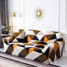 Funda de sofá geométrica elástica para sala de estar, envolvente, envolvente, seccional, 1/2/3/4 asientos 2024 - compra barato