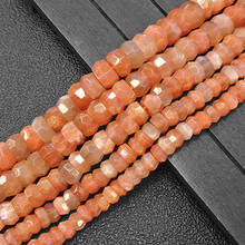 Orange Sunstone Rondelle heishi Spacer Beads Natural Stone DIY Loose Beads For Jewelry Making Beads Accessories 15'' Women Gift 2024 - buy cheap