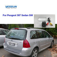 Yessun-cámara de visión nocturna para coche, videocámara de respaldo de marcha atrás, HD, CCD, impermeable, para Peogeot 307 Sedan SW 2024 - compra barato