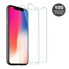 100 шт. Защитные пленки для Iphone 11 12 13 Pro Max Mini Xr Xs Max X 7 8 6S Plus Se 2020 тонкое закаленное стекло Прямая поставка 2024 - купить недорого