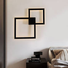 Nordic LED Wall Lamp Square Living Bedroom Bedside Lighting Modern Sconce Creative Geometric Aisle Decorative Minimalist Lights 2024 - buy cheap