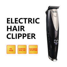 Kemei Hair Trimmer Electric Hair Clipper Hair Cutting Machine 10 in 1 Limit Comb Adjustment Rechargeable LCD Display 2024 - buy cheap