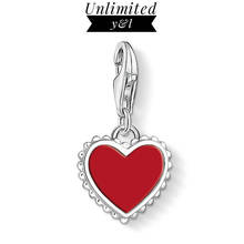 Small Red Heart Love Charms Pendants 925 Sterling Silver Romantic Fashion DIY Jewelry Making Accessories Fit Bracelet Women Men 2024 - buy cheap