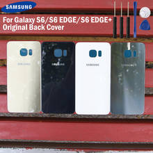 Capa de vidro traseiro para porta de celular, original samsung galaxy s6 g9200 g920f s6 edge g9250 g925f s6 edge plus edge + 2024 - compre barato