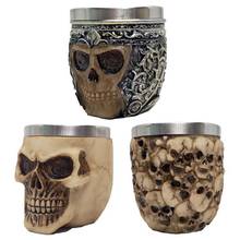 3D Knight Warrior Skull Mug Gothic Style Halloween Decoration Skeleton Cup Beer Man Gift 2024 - buy cheap