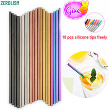 100pcs/lot Stainless Steel Straw Eco-Friendly Metal Straw Reusable Drinking Tubes 215mm*6mm For Drinking 2024 - buy cheap