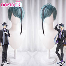 DokiDoki Game Twisted Wonderland Cosplay Wig Floyd Men Blue Heat Resistant Hair Twisted Wonderland Cosplay Jade Leech Wig 2024 - buy cheap