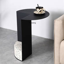 Mesa de café nórdica, ferro forjado, pequeno, apartamento, móvel, design simples, lateral, moderno, criativo, formato especial, mesa de canto 2024 - compre barato