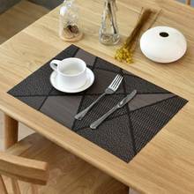 PVC Placemat Dining Table Mat Soft Waterproof Heat-Insulated Pad Semicircle Coaster Home Desktop Decoration 2024 - buy cheap