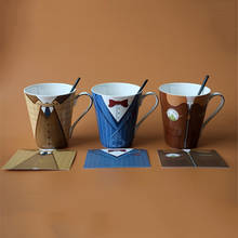 Caneca de café criativa, copo de café cavalhos, caneca engraçada de cerâmica para café, xícaras e canecas para presente 2024 - compre barato