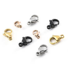 20pcs/Lot 9 -15mm Stainless Steel Gold Plated Lobster Clasp Hooks for Necklace&Bracelet Chain DIY Fashion Jewelry Findings 2024 - buy cheap