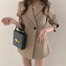 Spring New Fashion Blazer Jacket Women Casual Pockets Long Sleeve Work Suit Coat Office Lady Solid Slim Blazers 2020 2024 - buy cheap