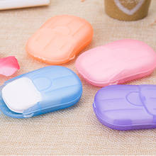 20PCS/Box Travel Soap Paper  Washing Hand Bath Clean  Disposable Boxe Soap Portable Mini Paper Soap  Random Color TSLM1 2024 - купить недорого