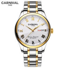 CARNIVAL Brand Luxury Military Watch Men Fashion Waterproof Gold Business Automatic Mechanical Watches For Man Reloj Hombre 2021 2024 - buy cheap