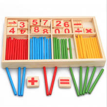 Figure Blocks Counting Sticks Education Wooden Toys Building Intelligence Block Montessori Mathematical Wooden Box Children Gift 2024 - buy cheap