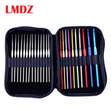 LMDZ 24PCS Crochet Hook Set Mix Size Knitting Needles Kit Colourful Knit Set Aluminium Crochet Hooks Yarn Knitting Needles Set 2024 - buy cheap