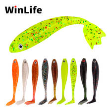 Winlife 5 шт. рыболовные приманки 84 мм 5g мягкие Swimbait Crazy Shiner от вспышки Шад Щука Судак окунь форель Pesca море Джеркбейт (Wobbler) 2021 2024 - купить недорого