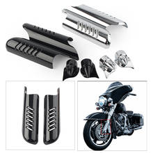 2x Motorcycle Fork Lower Leg Deflectors Shield Cover w/ Mounting Kit For Harley Touring Electra Road King Glide FLHT 2000-2013 2024 - buy cheap