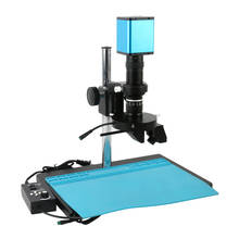 SONY-cámara microscópica de vídeo IMX185, 1080P, HDMI, vista 2D 3D, lente de Zoom de montaje 200X C, anillo de luz LED 208/piezas para soldadura PCB 2024 - compra barato