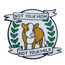 Broche anti-mamãe não é o seu esmalte de leite, broche veganismo vegetal, produtos resistentes a animais 2024 - compre barato