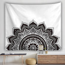 Tapiz religioso de pentagrama de mano, tapiz blanco y negro, ojos malvados, infinito, colgante de pared, decoración de dormitorio, Alfombra de pared 2024 - compra barato