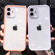 Shockproof Bumper Transparent Phone Cases For iPhone 12 11 Pro Max XR XS Max X 7 8 Plus 12 Pro 11 Soft TPU Silicone Clear Cover 2024 - купить недорого