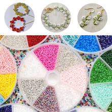 Conjunto de miçangas espaçadoras para joia, 2mm 6300 segundos contas de vidro coloridas com semente de vidro checo para pulseira diy kit de acessórios para fabricação de joias artesanais 2024 - compre barato