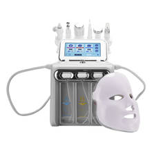 Updated 7In1 Small Bubble Oxygen Skin Cleaner Hydrogen Oxygen Jet Lifting Spray Skin Rejuvenation Anti Aging LED Face Mask 2024 - buy cheap