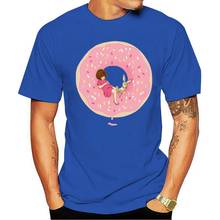 Camiseta blanca y rosa para hombre y mujer, camisetas Kawaii de dibujos animados, camisetas baratas de Donut, sudaderas de verano 2021 2024 - compra barato